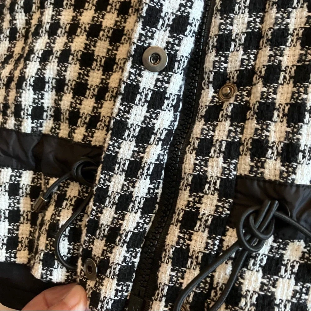 EUC Zara black/white check oversized jacket - Picture 4 of 10